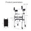 Wheeled Walking Frame, Height Adjustable Walker with Armrest Pads and Wheels, Foldable Rehabilitation Auxiliary Mobility Aids for Elderly Disabled,C Star of Light view 3
