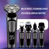 Electric Razor for Men, 5 in 1 Multifunctional Electric Shaver Wet Dry Men's Electric Razor Rechargeable Shaving Machine Hair Nose Clipper Set view 2