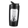 Adoorniequea 2 set Electric Protein Shaker Bottle Portable Mixer Cup for Milk Milkshakes Coffee black, 20x9.2x9.2 cm view 2
