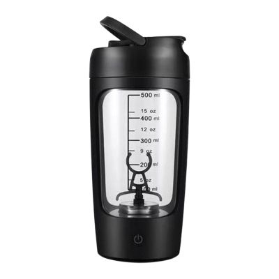 Adoorniequea Electric Protein Shaker Bottle Portable Mixer Cup for Milk Milkshakes Coffee black, 20x9.2x9.2 cm