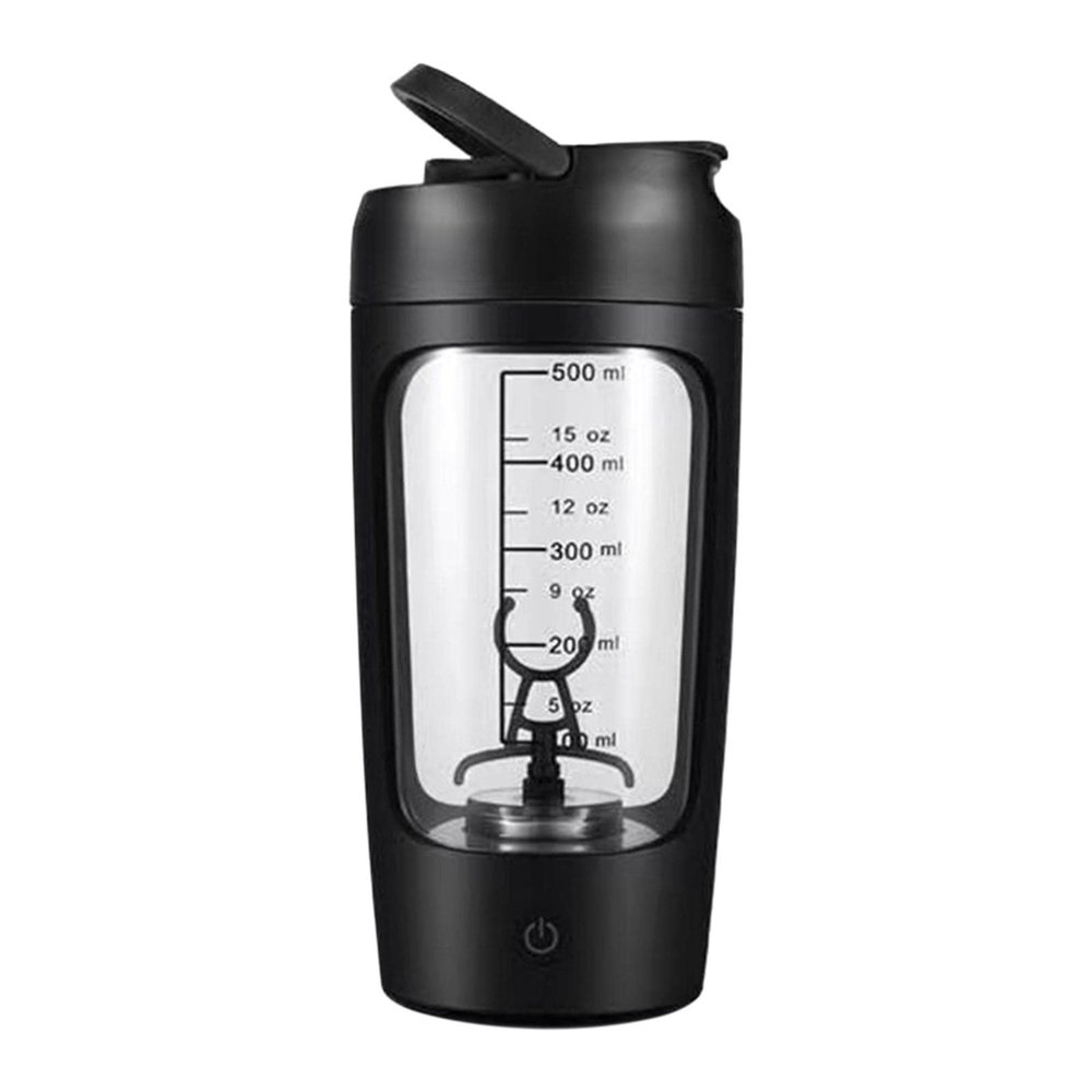 Adoorniequea Electric Protein Shaker Bottle Portable Mixer Cup for Milk Milkshakes Coffee black, 20x9.2x9.2 cm