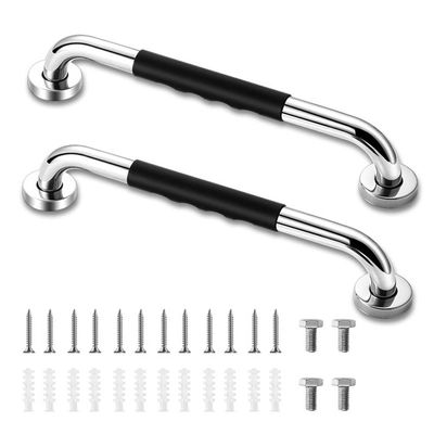 Lodokdre Grab Bars for Shower,2 Pack 16 Inch Anti- Shower Handle with Rubber Grip, Handicap Grab Bars for Elderly for Wall