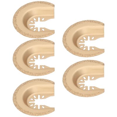 5PCS Semicircular Oscillating Saw Blades, Oscillating Tool Blades, Wear Resistant Cutting Surfaces Electrophoresis Oscillating Tool for Sanding, Treating Putty