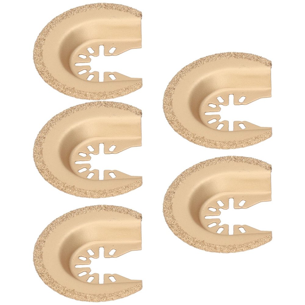 5PCS Semicircular Oscillating Saw Blades, Oscillating Tool Blades, Wear Resistant Cutting Surfaces Electrophoresis Oscillating Tool for Sanding, Treating Putty