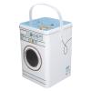 Pwshymi Large Capacity Washing Machine Shape Laundry Detergent Container, Iron Material, with Perspective Window for Storage view 3