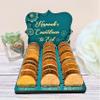 Personalised Chocolate Coin Eid Countdown Calendar, Fancy Plaque Design, Suitable for Various Coin Brands, Ideal Ramadan Gift, Size 130mm x 145mm x 140mm (Eid Green with Gold) view 4