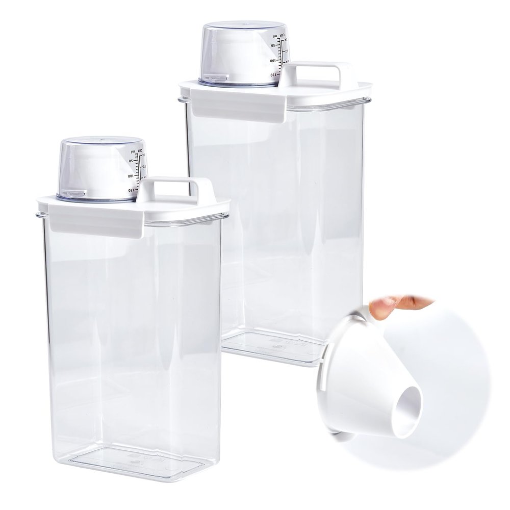 2pcs 2300ML washing powder storage, laundry detergent storage,laundry detergent dispenser container