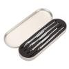 4Pcs Eyelash Extension Tweezers, Stainless Steel Lash Tweezers for Eyelash Extensions with Storage Box Fiber Tip Lash Tweezers Professional Precise Eyelash Tweezers for Home Salon view 2