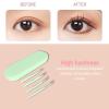 4Pcs Eyelash Extension Tweezers, Stainless Steel Lash Tweezers for Eyelash Extensions with Storage Box, Multifunctional Precise Eyelash Tweezers for Home Salon(Green) view 3