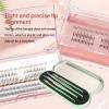 4Pcs Eyelash Extension Tweezers, Stainless Steel Lash Tweezers for Eyelash Extensions with Storage Box, Multifunctional Precise Eyelash Tweezers for Home Salon(Green) view 4