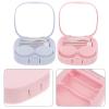 Healeved 2 Pack Travel Case Box for Circle Glasses Durable Plastic Leakproof Design view 2