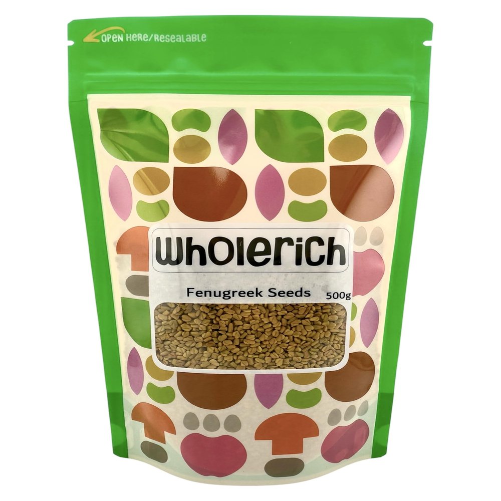 Fenugreek (Methi) Seeds Whole 500g - Wholerich Foods