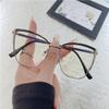 FUQINQINGOZ Oversized Computer Readers Cat Eyes Anti Glare Blue Light Blocking Reading Glasses Trendy Flat Light Mirror Eyewear (Color : C1, Size : +150) view 1