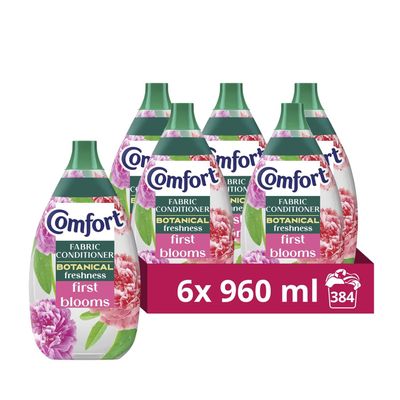 Comfort Botanical Fabric Conditioner First Blooms 64 washes 960ml - Pack of 6