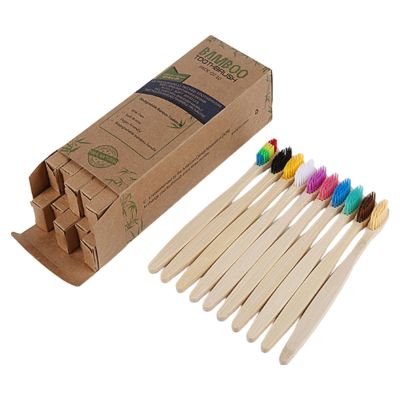 Bamboos Toothbrushes | Soft Bristle Charcoal Tooth Brush,Reusable Bamboos Charcoal Toothbrushes for Travel Outdoor Picnic Camping