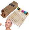 Bamboos Toothbrushes,Soft Charcoal Toothbrushes - Soft Charcoal Infused Bristles Tooth Brush Travel Kit with Soft Bristles for Men and Women view 1
