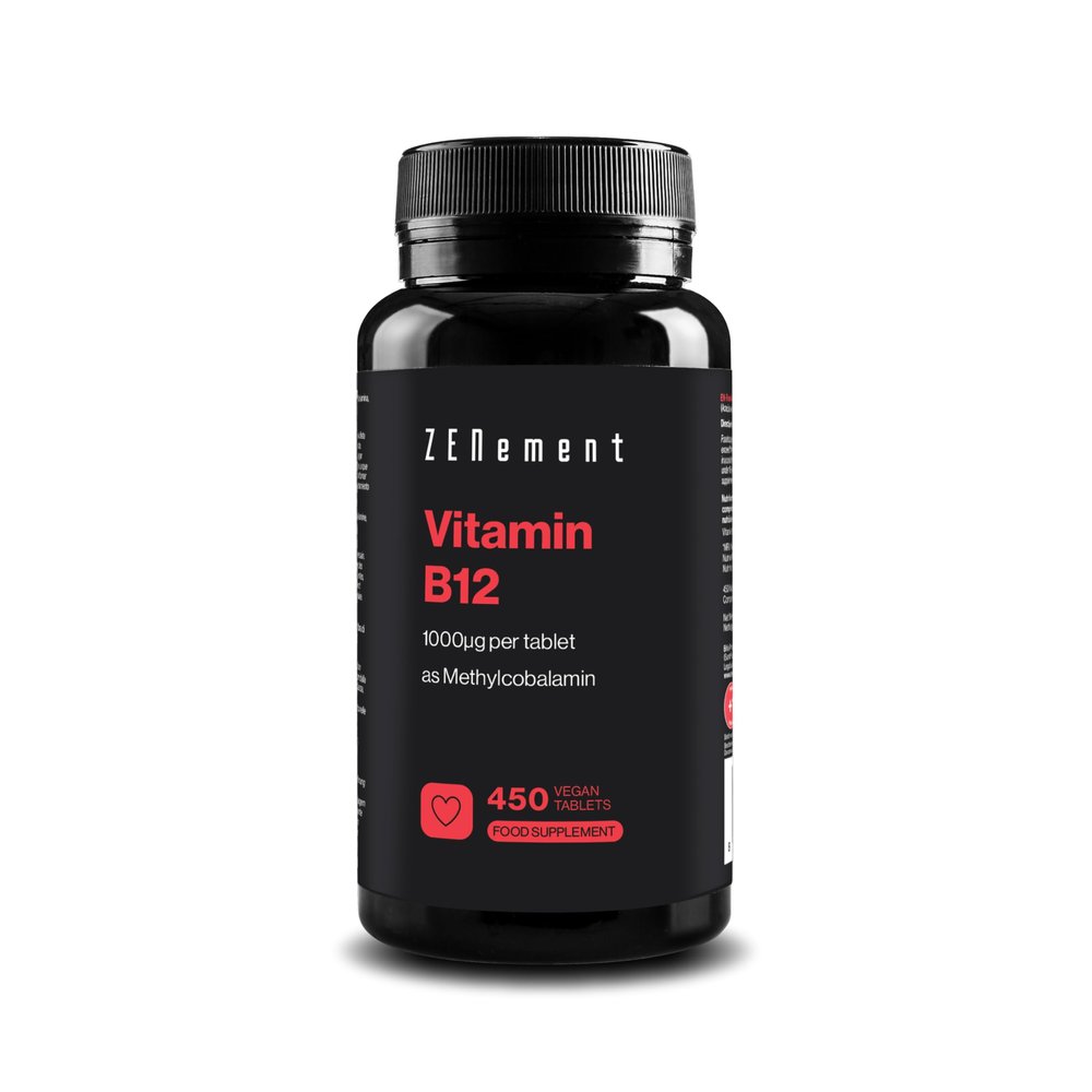 Vitamin B12 High Strength  1000mcg VIT B12 as Active Methylcobalamin  450 Vegan Tablets (14+ Months Supply)  Tiredness and Fatigue Supplement  Immunity Support