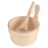 F&Y Premium Cedar Wooden Sauna Bucket and Ladle Kit with Water-proof Liner - Essential Accessories for Spa, Bath, and Outdoor Saunas - Traditional Japanese Bath Set view 2