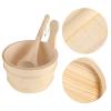 F&Y Premium Cedar Wooden Sauna Bucket and Ladle Kit with Water-proof Liner - Essential Accessories for Spa, Bath, and Outdoor Saunas - Traditional Japanese Bath Set view 4