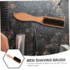 Beaupretty 2pcs Men Shaving Brush Comb Beard Brush Wooden Hair Mustache Beard Comb Bristle Styling Maker for Barber Use view 4