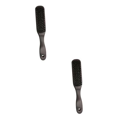 Beaupretty 2pcs Beard Cleaning Brush Hair Styling Brush for Men Beard Care Boar Bristles and Styling