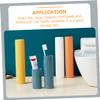 Beavorty 3pcs Toothbrush Barrel Rough Stripes Simple Travel Storage Box Portable Washing Cup for Multi-Purpose Use for Travel Toothbrush and Toothpaste Cases view 2