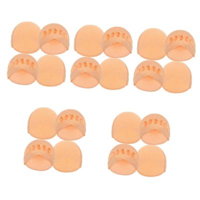minkissy 10pairs Summer Half Socks for Women Sweat Absorbing Invisible Palm Socks Comfortable Separated Toe Design for High Heel Forefoot Relief