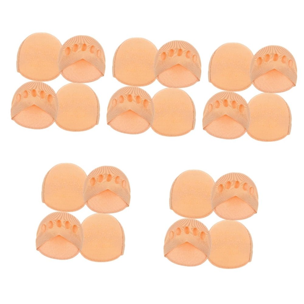 minkissy 10pairs Summer Half Socks for Women Sweat Absorbing Invisible Palm Socks Comfortable Separated Toe Design for High Heel Forefoot Relief
