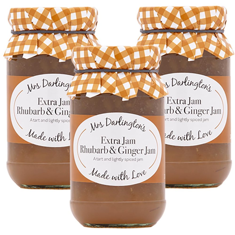 Generic Mrs Darlington's Rhubarb and Ginger Jam - 340g - Pack of 3