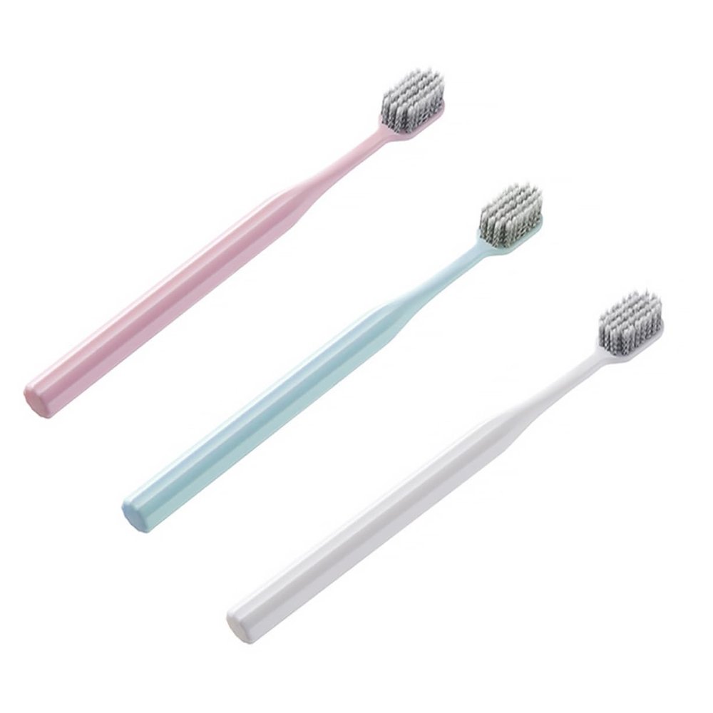 Beavorty 3pcs Soft Bristle Toothbrush for Adults Pack Thin Bristles for Teeth Cleaning Toothbrush for Daily Use at Home Travel
