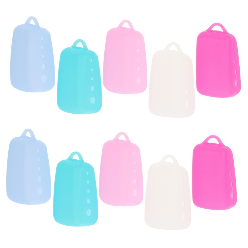 Beavorty 10pcs Silicone Toothbrush Covers Caps Travel Holder Brush Coverings for Toothbrush Heads for Travel Home Use