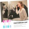Beavorty 10pcs Silicone Toothbrush Covers Caps Travel Holder Brush Coverings for Toothbrush Heads for Travel Home Use view 2