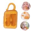 Beavorty Finger Toothbrush for Year Old Soft Tuft Boys and Girls Oral Care Brush Cartoon Teeth Cleaner Silicone Travel Storage Box view 3