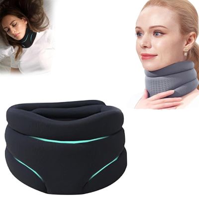 Cervicorrect Neck Brace for Sleep Apnea Cervicorrect Neck Brace,Soft Neck Brace for Neck Pain and Support,Anti Snoring Neck Brace for Sleeping for Women and Men (Color : Black)