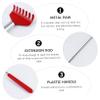GOOHOCHY Telescoping Back Scratcher and Claw Massager, Extendable Stainless Steel Body Scratching Stick with 4-Section Telescopic Handle for Home Itch Relief and Relaxation, Red view 2