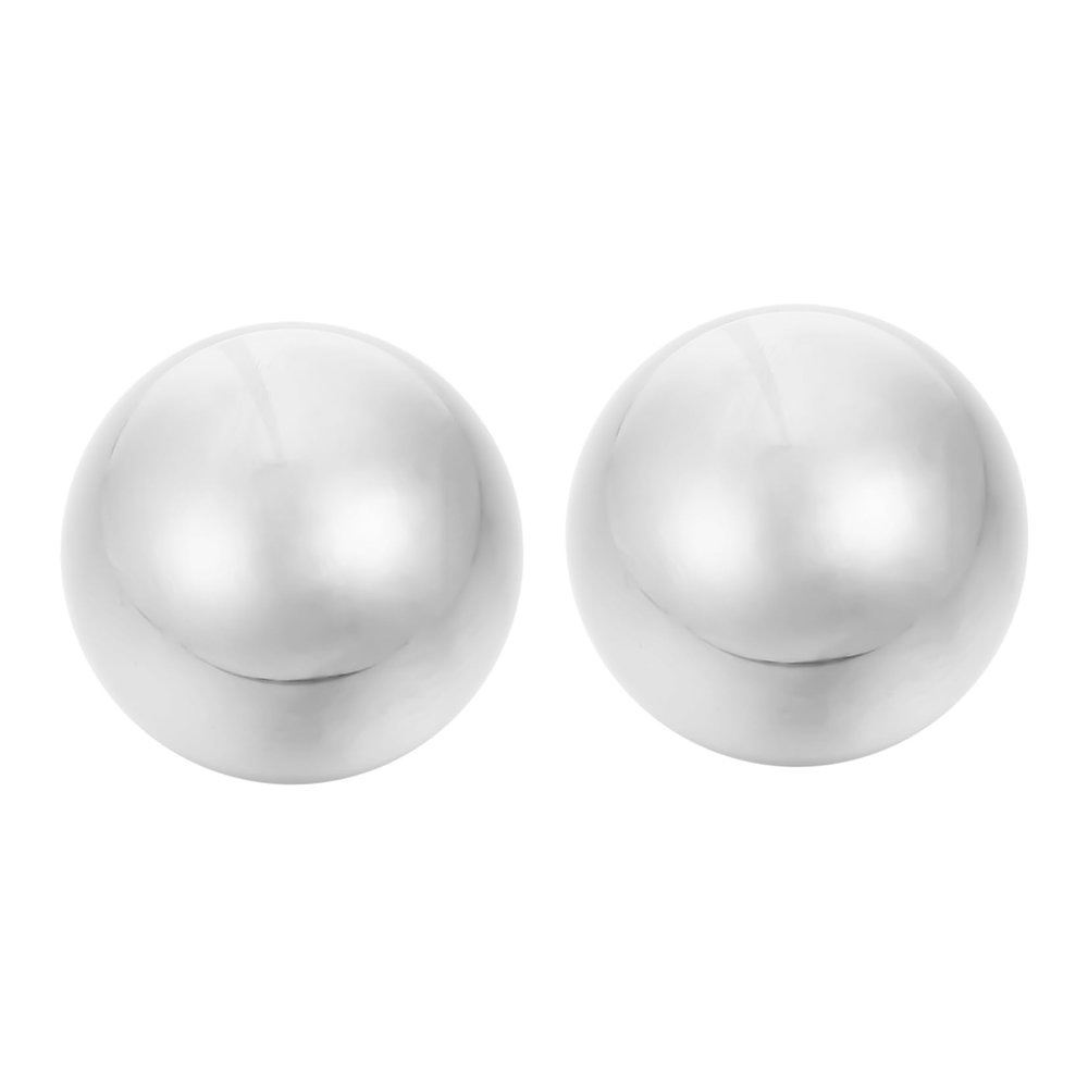 TOVINANNA 2pcs Stainless Steel Hand Exercise Balls Massage Therapy Rolling Balls for Hand Fitness Stress Relief and Strength Training