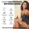 G.Liane Crystal Hair Eraser,Upgraded Painless Crystal Hair Remover,Effective Nano Glass Hair Removal Device and Skin Exfoliation,Body Epilator for Women and Men(Silver) view 3