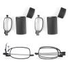 2 Pairs Folding Reading Glasses 2.0+ Foldable Magnify Compact Small Portable Blue Light Blocking Reader Pocket Size Presbyopic Glasses Lightweight with Travel Case for Men and Women Black (2.0+) view 1