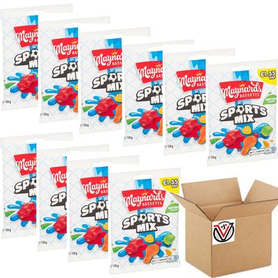 10 x Maynardds Bassets Sports Mix Sweets Bag 1.35 PMP 130g - VIMIX | Full Box