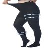 Extra Wide 5XL Compression Pantyhose for Women & Men, Closed Toe 15-20 mmHg Graduated Compression Stockings Waist High Support Leggings, Support Hose for Edema, Post Surgery,During Pregnancy view 1