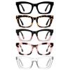 XXZQRYHN Oprah Reading Glasses for Women-5 Pack Blue Light Blocking Square Fashion Readers with Spring Hinge Computer Eyeglasses(Mix2, 2.25x) view 1