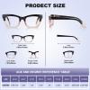 XXZQRYHN Oprah Reading Glasses for Women-5 Pack Blue Light Blocking Square Fashion Readers with Spring Hinge Computer Eyeglasses(Mix2, 2.25x) view 3