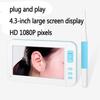 XINGLUOY Portable USB Digital Otoscope Camera, Plug and Play, HD 1080P 3.9MM Len Ear Cleaner with 4.3" IPS Screen and 6 LED Lights and Bracket, Ear Wax Removal Tool view 2