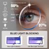 RICCIE Men's Pure Titanium Smart Zoom Anti-Blue Light Reading Glasses, HD Aspheric Resin Lenses Anti-fatigue Goggles Diopter,01,+2.5 view 3