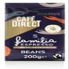 Cafdirect Fairtrade Familia Espresso Whole Bean Coffee 200g view 1