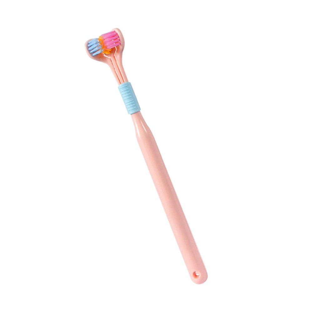 3 PCS Three Sided Toothbrush, 3 Sided Auti-sm Toothbrush, Sensory Toothbrush A-utism Kids, Triple Angle Toothbrush, 3 Sided A-utismi-ng Toothbrush Creative Travel Toothbrush for Teeth Care Gum Care