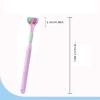 3 PCS Three Sided Toothbrush, 3 Sided Auti-sm Toothbrush, Sensory Toothbrush A-utism Kids, Triple Angle Toothbrush, 3 Sided A-utismi-ng Toothbrush Creative Travel Toothbrush for Teeth Care Gum Care view 2