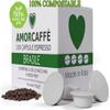 AMORCAFF 100% Arabica 100 Compostable Coffee Capsules Compatible with Lavazza A Modo Mio Pods - Brasil - Plastic free Strength 5/10 view 1