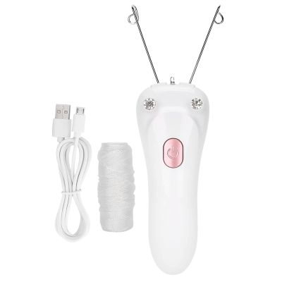 Electric Threading Epilator Hair Remover USB Charging Cable, Thorough Hair Removal, Facial Hair Removal Thread Epilator Hair Removal for Smooth Skin (Pink)