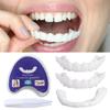 Dazzluxe 2 Pcs Teeth Veneers False Teeth, Comfortable Snap in Teeth Veneers Fake Teeth, Veneers Dentures Upper And Lower with Tweezers, DIY Cosmetic Teeth Confident Smile view 1